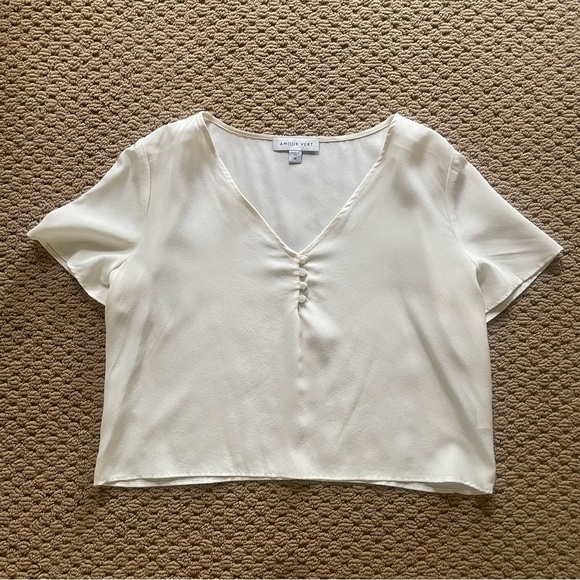 Amour Vert Silk Blouse - Picture 1 of 8